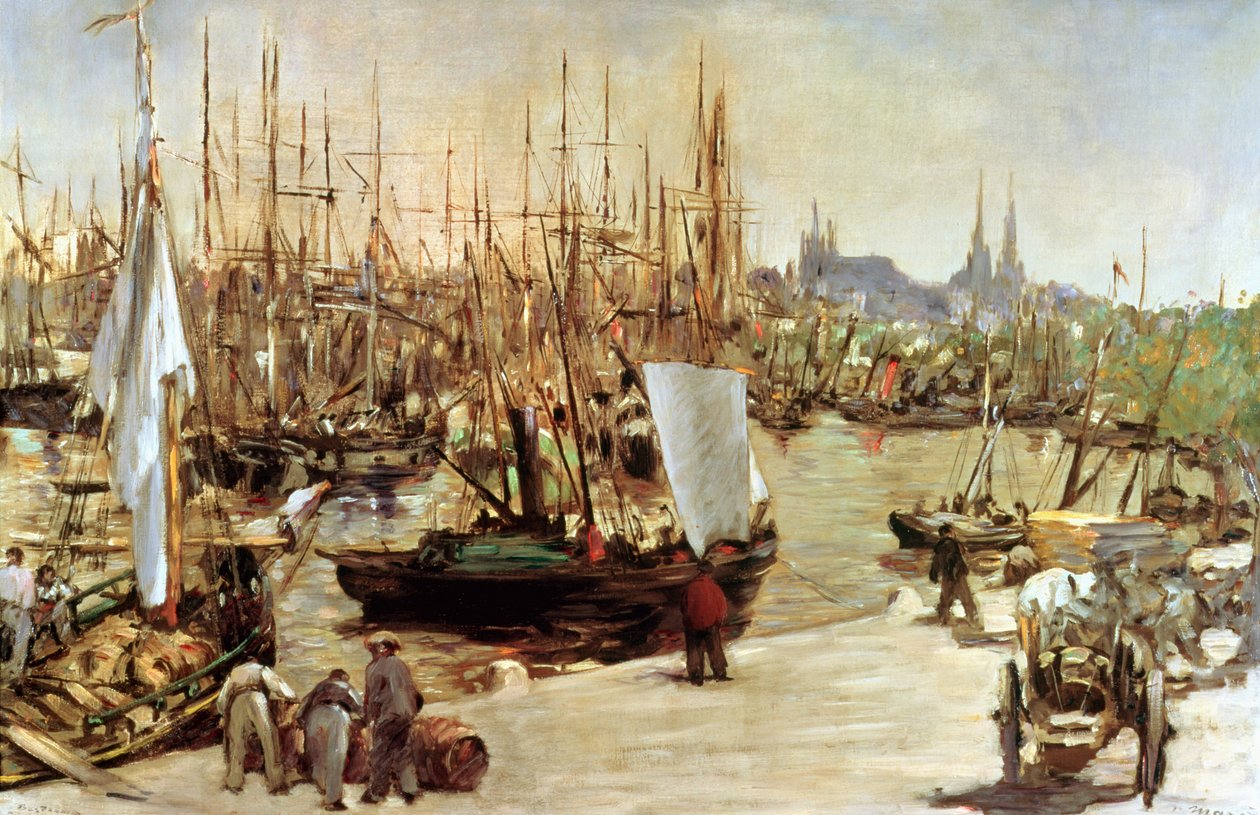O porto de Bordeaux, 1871 de Édouard Manet