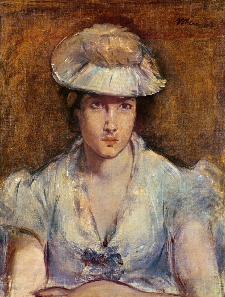 Jovem garota vestida de branco ou Marguerite Gauthier-Lathuille, c.1878 de Édouard Manet