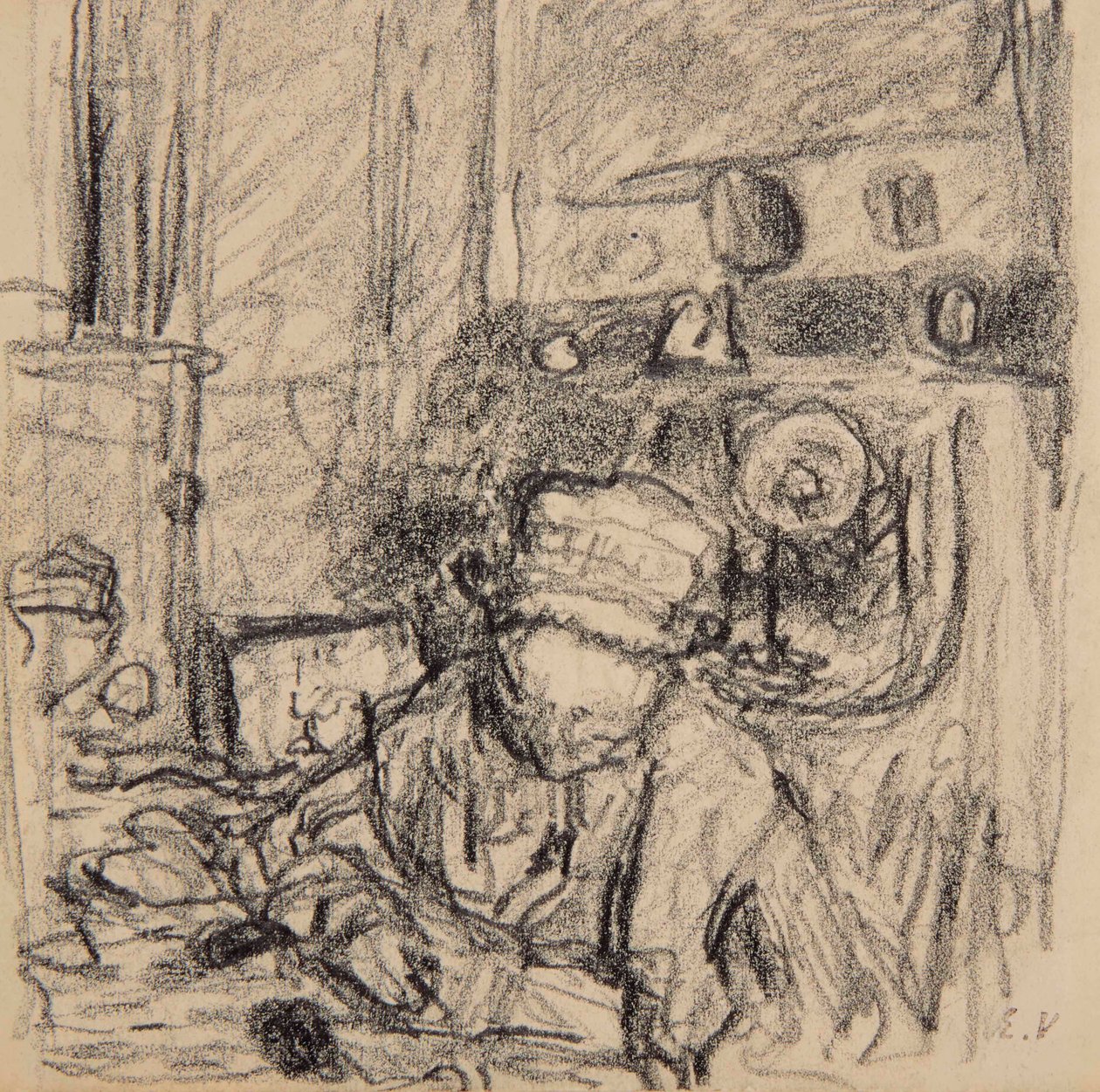 Madame Vuillard, rue de Calais de Edouard Vuillard
