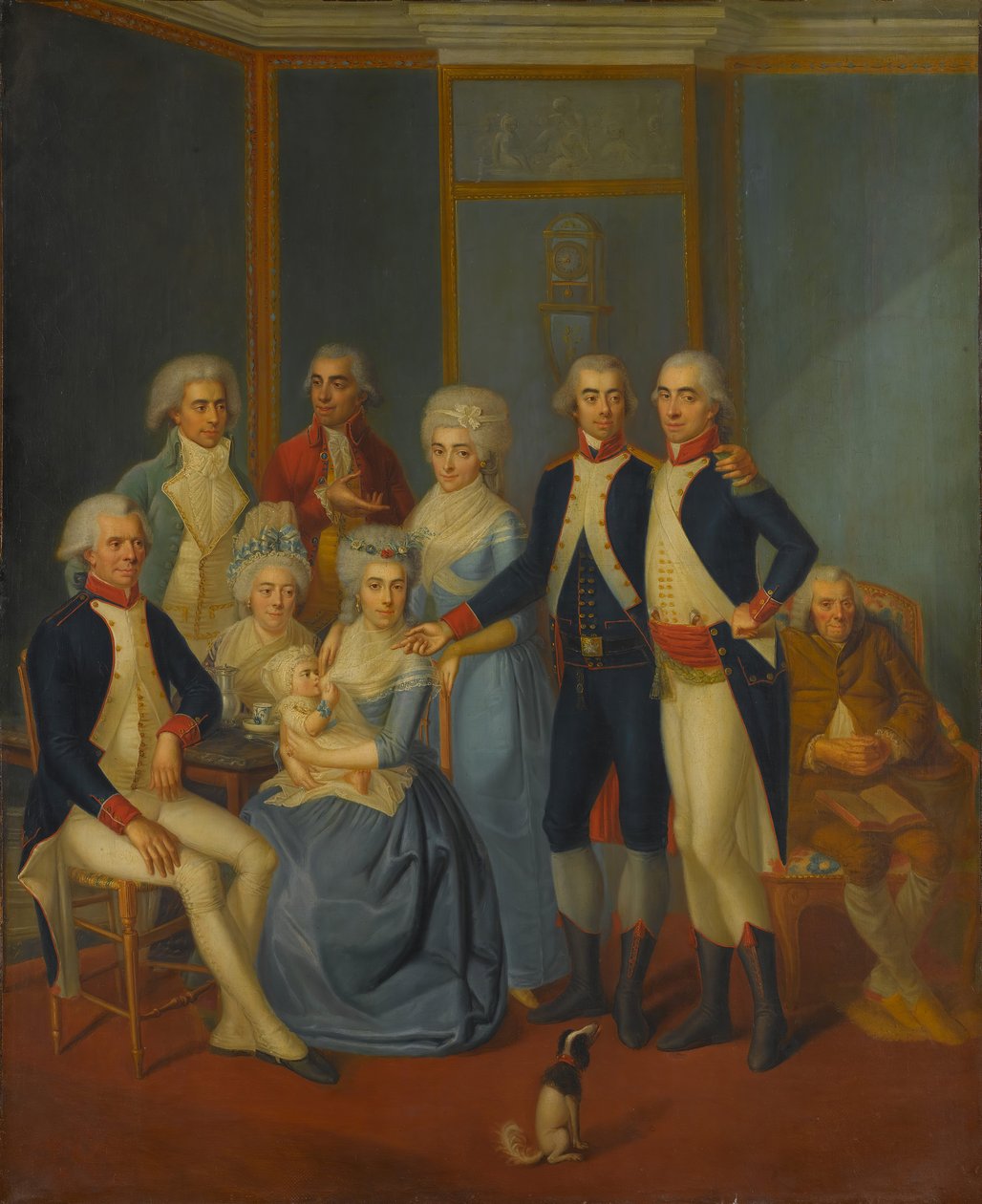 Retrato de uma família militar, ca. 1789-90. de early 19th century painter.