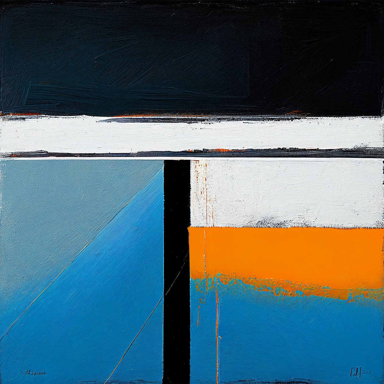 Camadas de pinceladas espessas com textura abstrata, Impressões de arte mural de F. Abderrahim