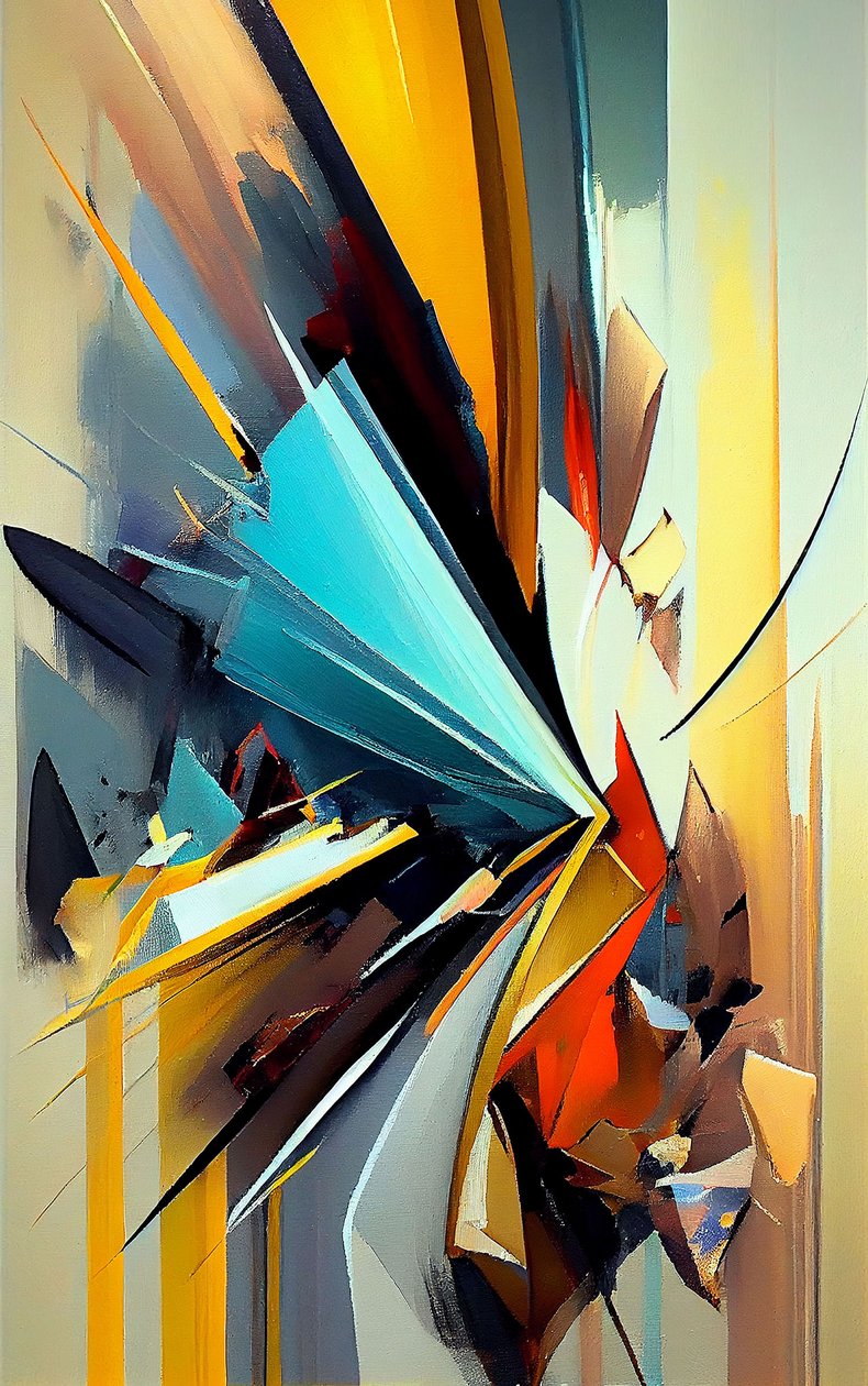 Círculos abstractos multicoloridos sobre tela de F. Abderrahim