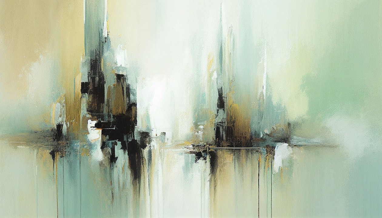 Pintura horizontal abstrata em tela, impressão de parede Arte a pedido de F. Abderrahim