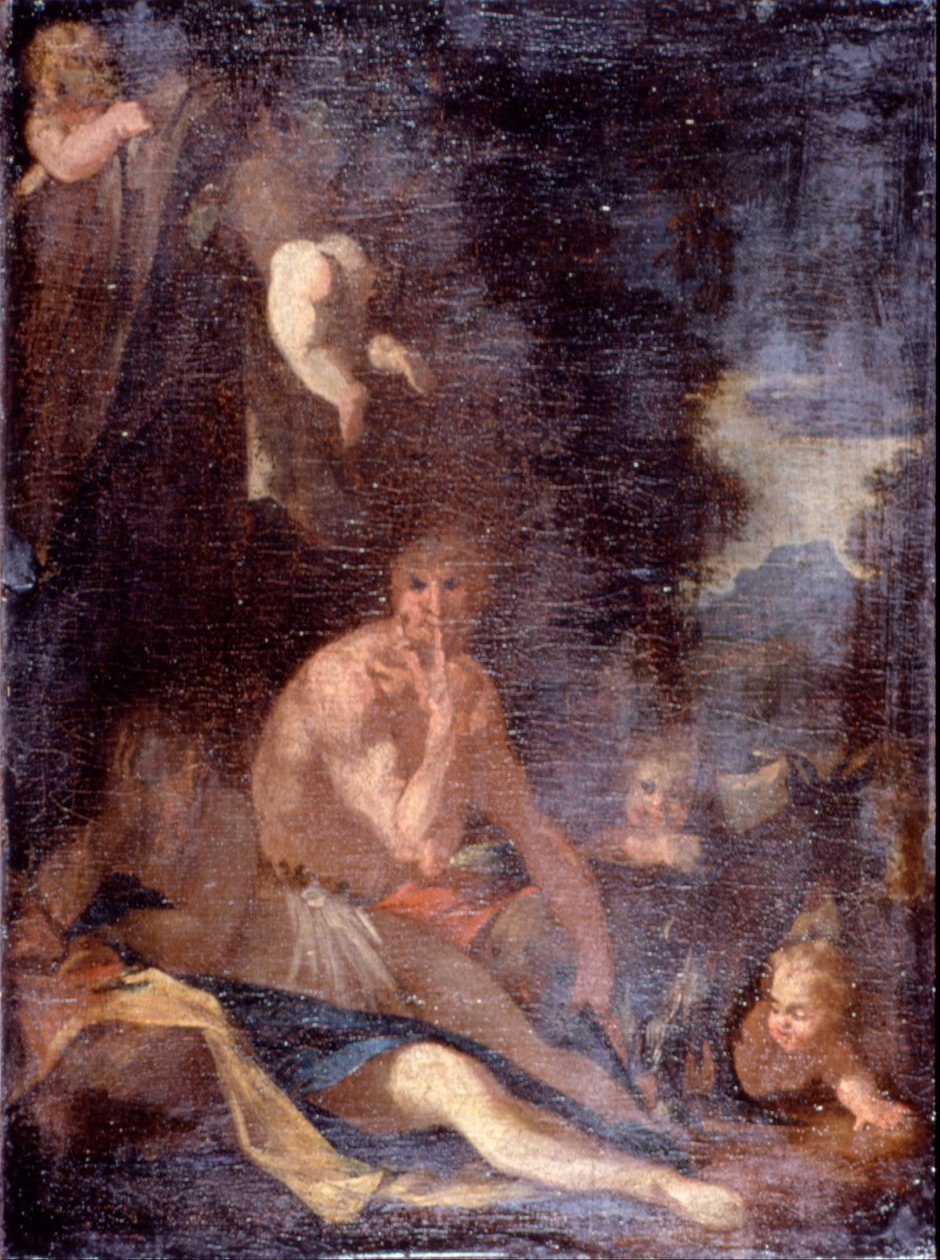 Ninfa e sátiro de Nicolas Poussin