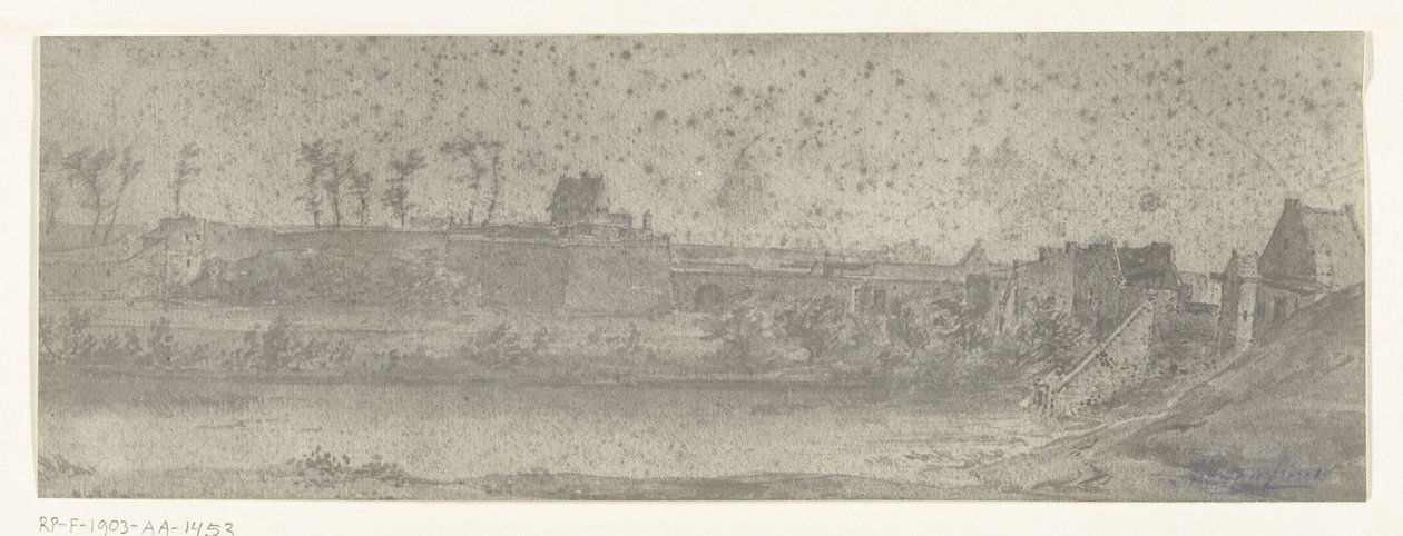 Vista de Maastricht, 1672
Fotografias de desenhos da invasão francesa dos Países Baixos em 1672 por Adam Frans van der Meulen guardadas na Manufacture des Gobelins (título da série) de frères Moreau