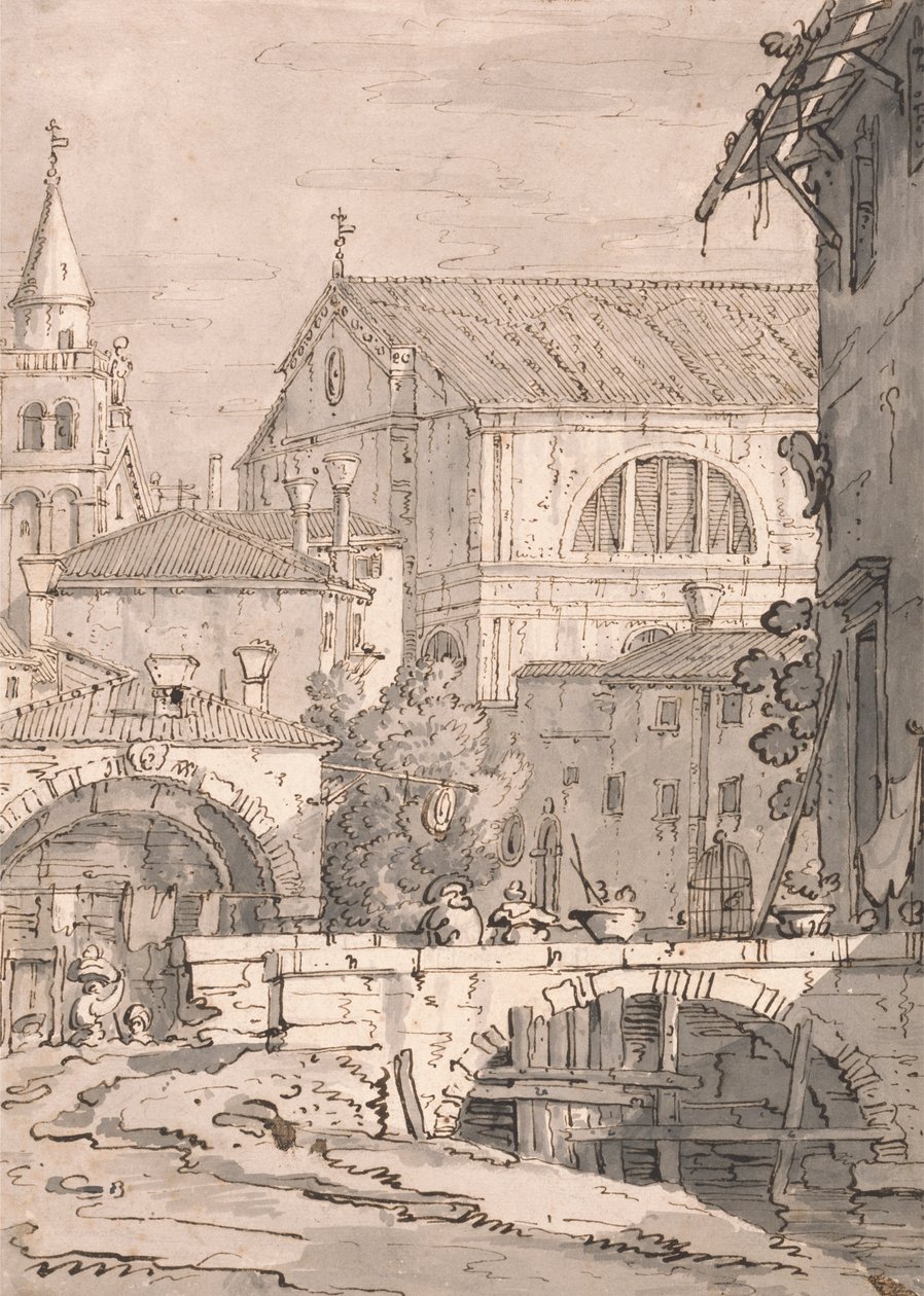 Fantasia Veneziana de imitator of Canaletto
