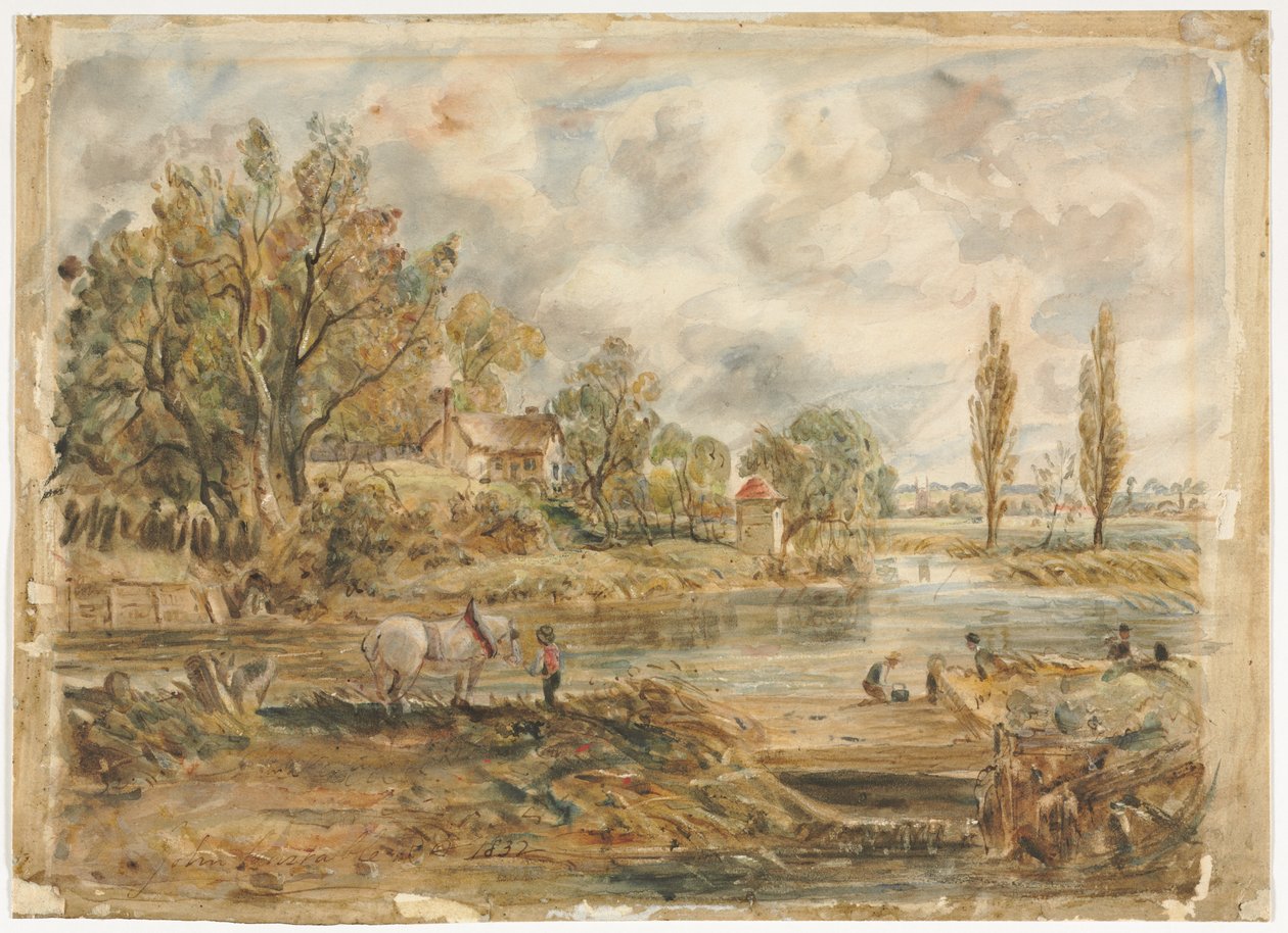O Cavalo Branco de imitator of John Constable