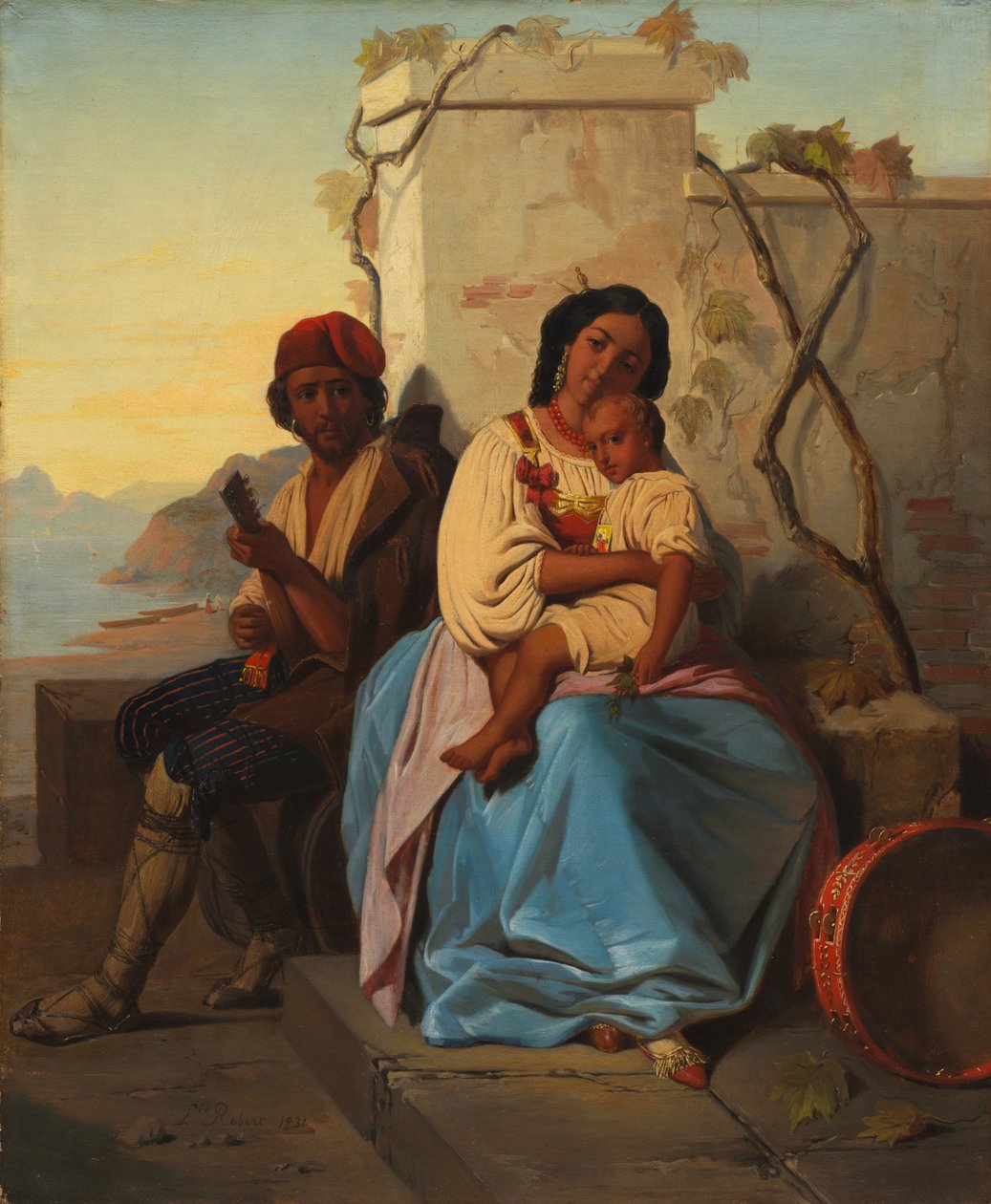 Cena italiana de imitator of Léopold Robert