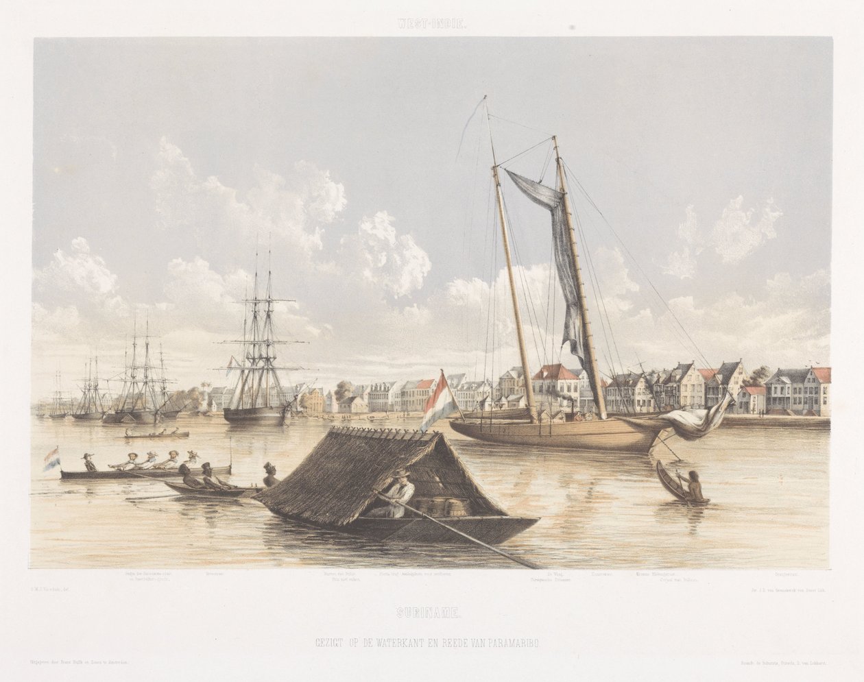 Vista da orla marítima e das estradas de Paramaribo
Gezigten uit Neerland