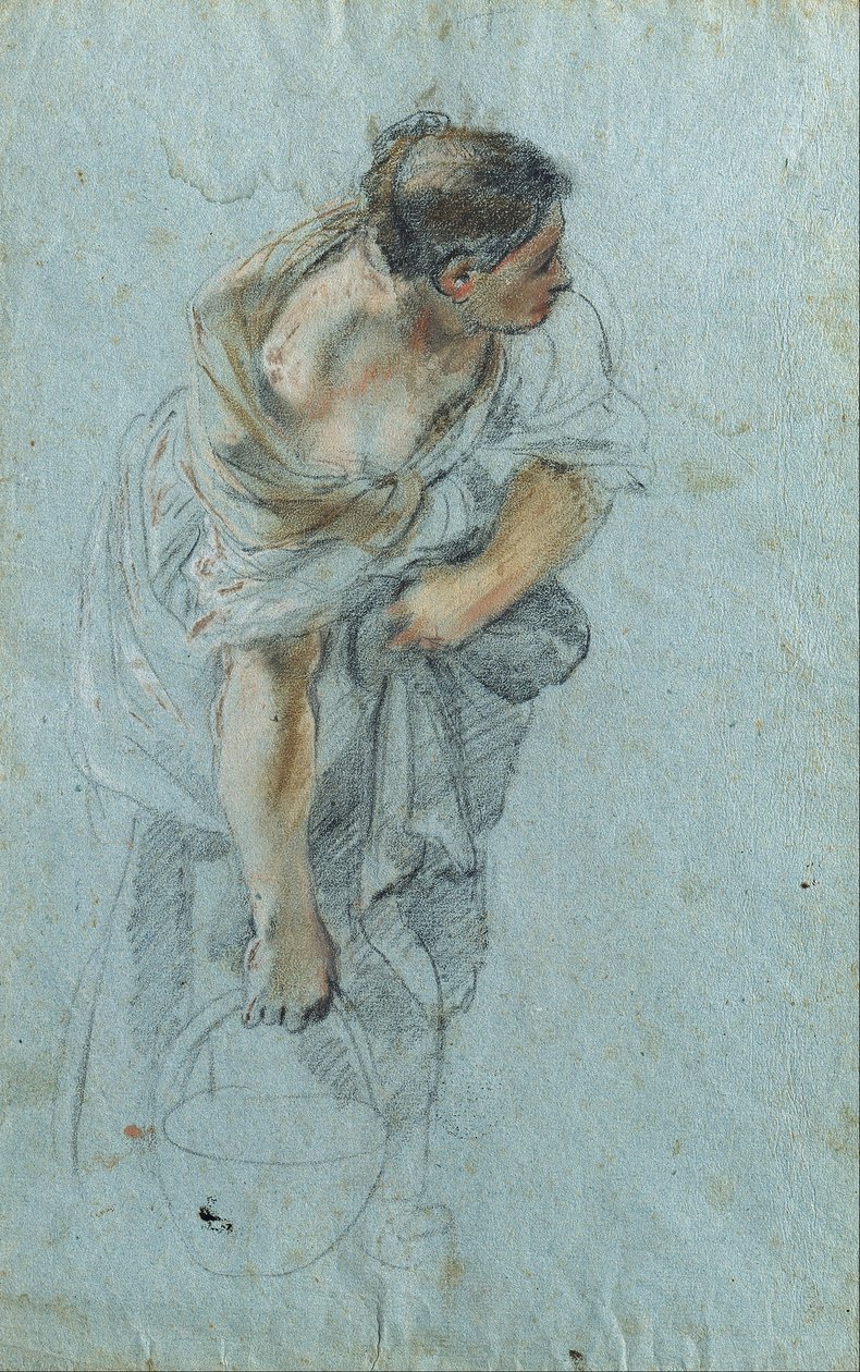 Estudo para uma figura feminina de known as Borgognone Guglielmo Cortese