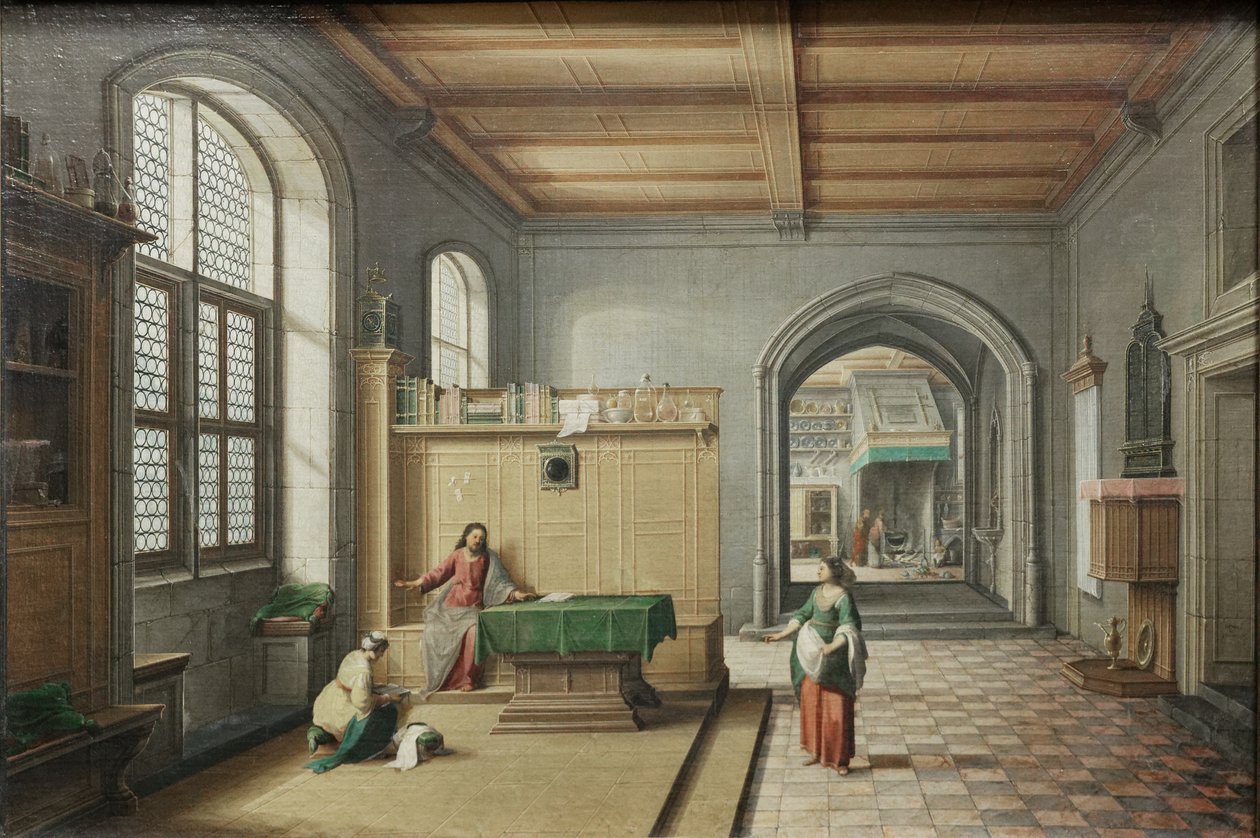 Jesus na casa de Marta e Maria de Hendrik van Steenwyck