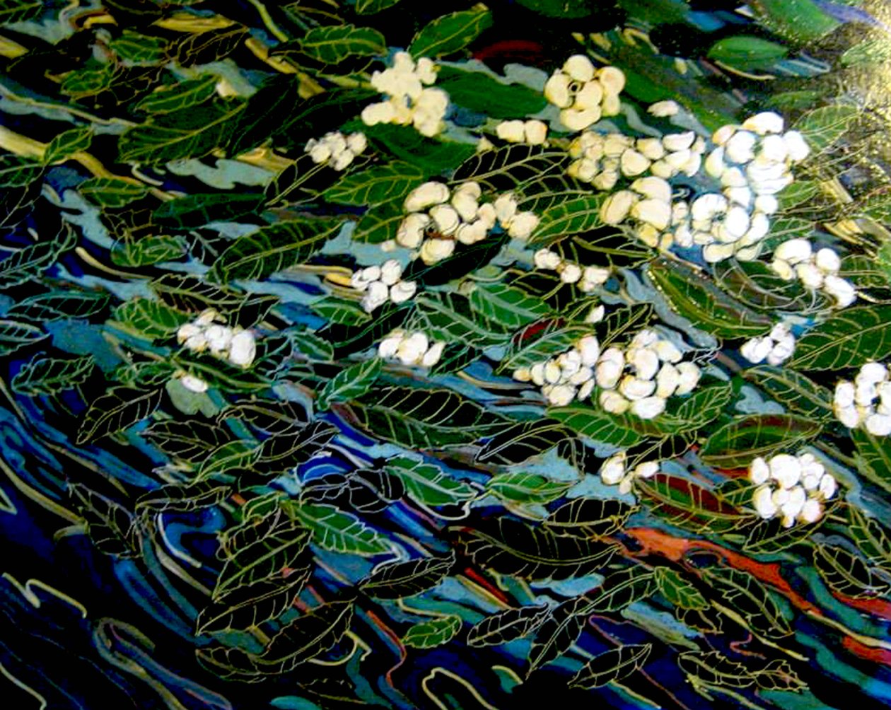 Flores no riacho, 2012 (técnica mista) de linda arthurs