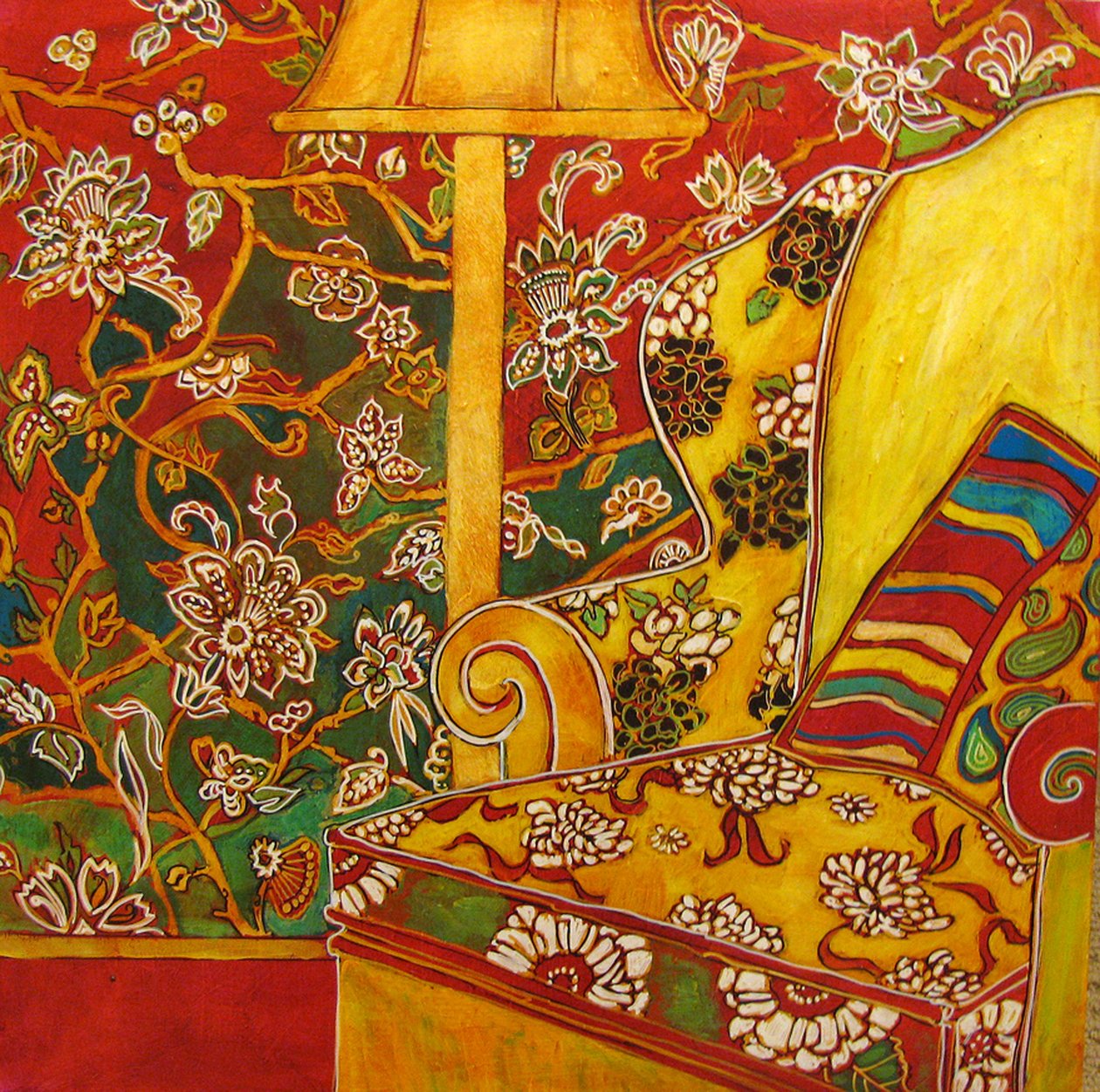 Cadeira da sala de estar, 2016 (técnica mista) de linda arthurs