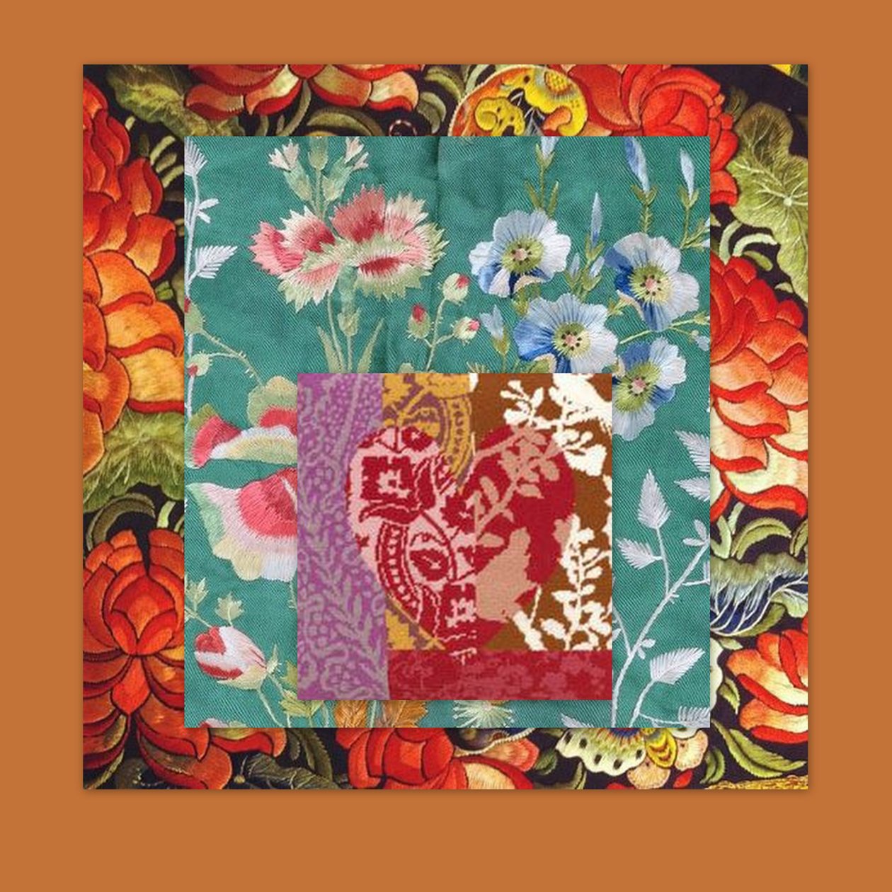 COLAGEM FLORAL PRETTY, 2018 (técnica mista) de linda arthurs
