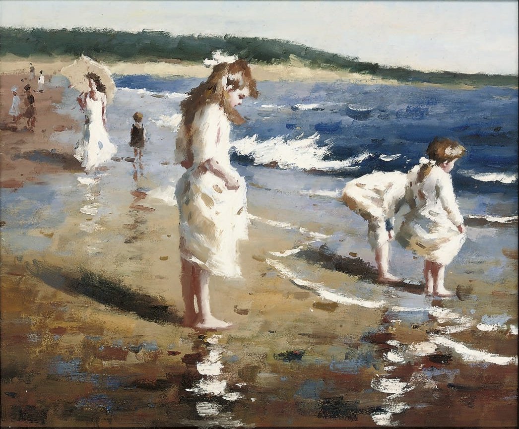 Um dia de verão no beachnEspanol: Um dia de verão na praia de Joaquín Sorolla