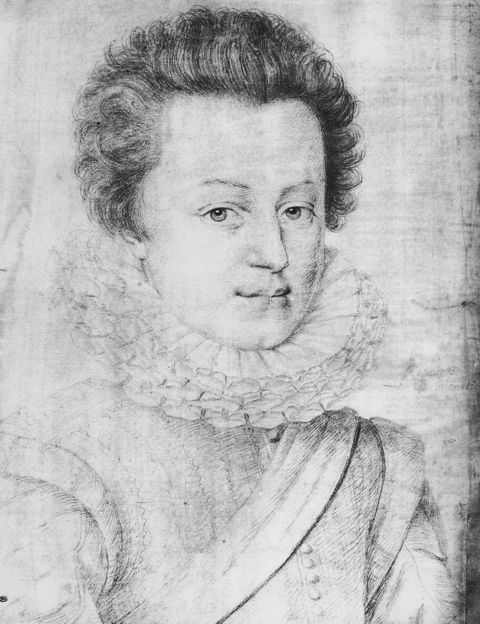 Retrato de César de Bourbon (1594-1665), duque de Vendome de Daniel Dumonstier or Dumoustier