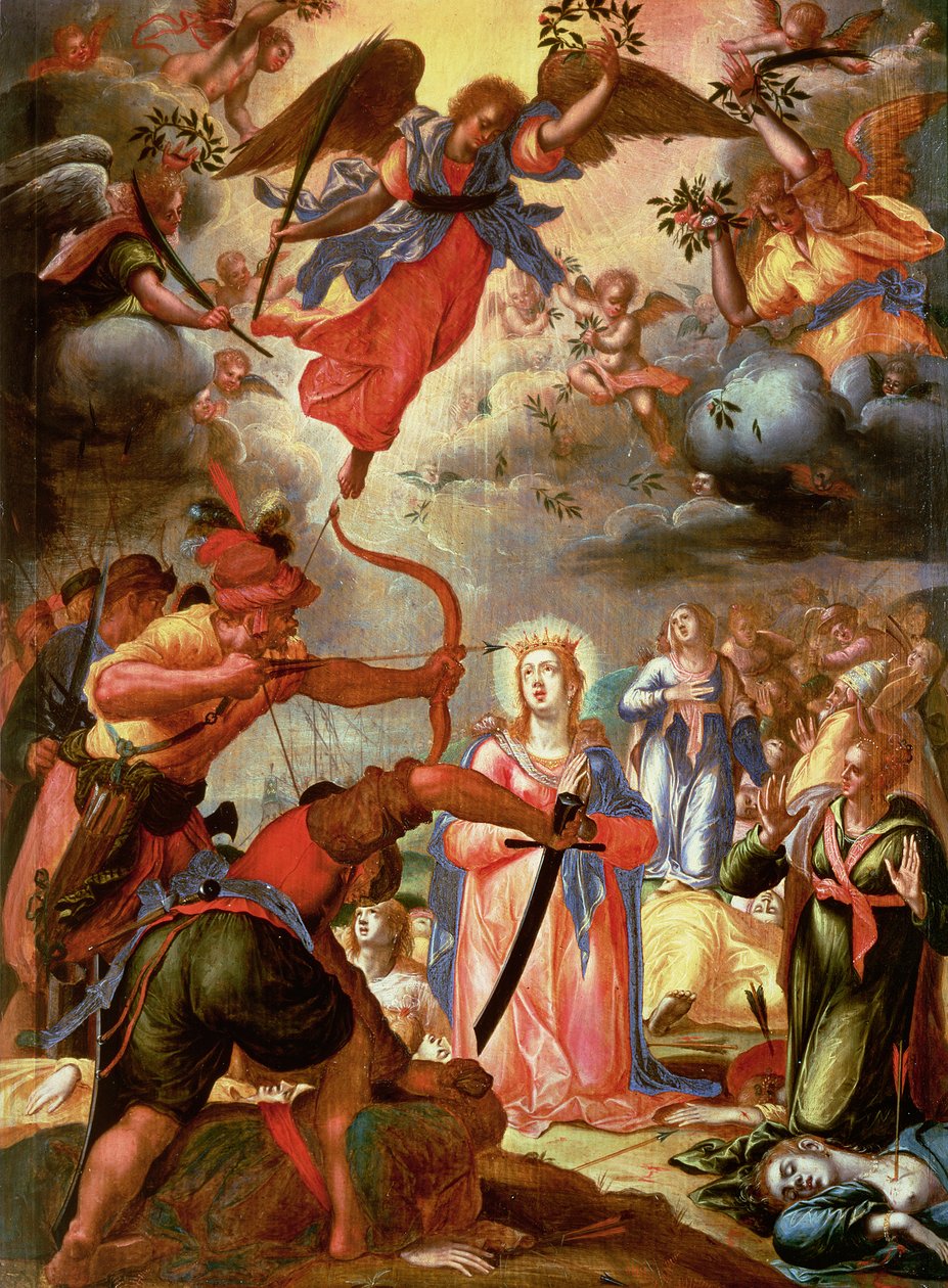 O martírio de Santa Úrsula, início do século XVII (painel) de or Wit, Peter Witte