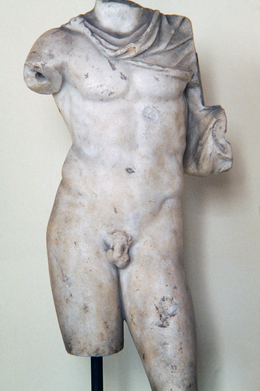 Figura masculina, estatueta romana de origem grega, civilização romana de Theodore Charles Ange Coquelin