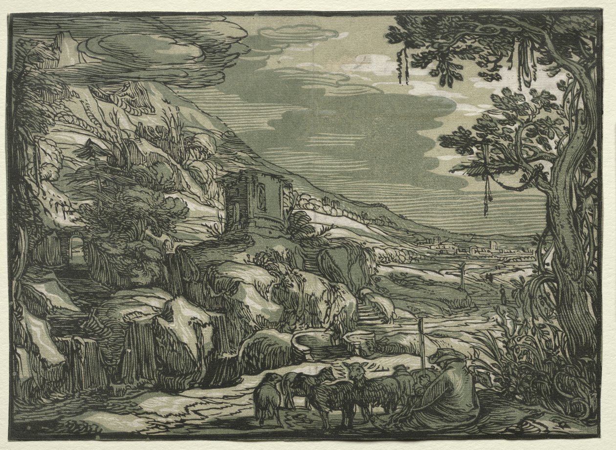 Paisagem Arcádia de possibly after Esaias van de Velde