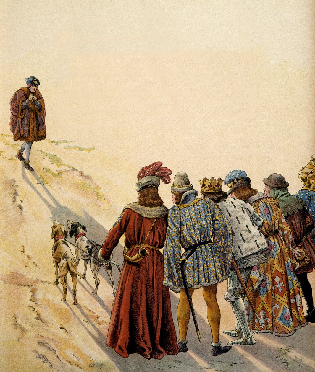 História da França na Idade Média (Idade Média): Conde de Charolais (então Carlos o Temerário (1433-1477), François II, Duque da Bretanha (1433-1488), Carlos de França, Duque de Berry e irmão do rei (1446-1472), João II, Duque de Bourbon (1426- de pseudonym for Onfray de Breville Jacques Job