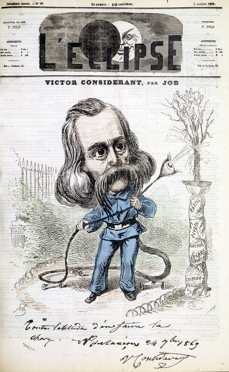 Desenho humorístico no Victor Recital (1808 - 1893) de Job. Capa do "L