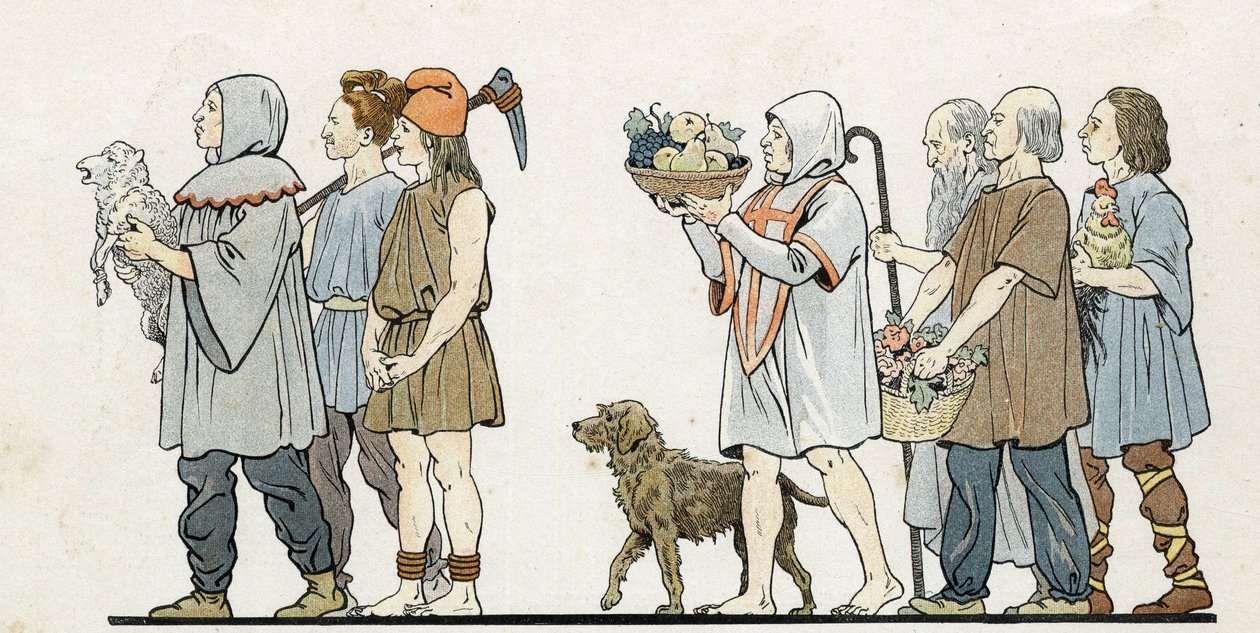 Em "France, his story told by G. Montorgueil, imagee by Job" 1896. Colecção privada. de pseudonym for Onfray de Breville Jacques Job
