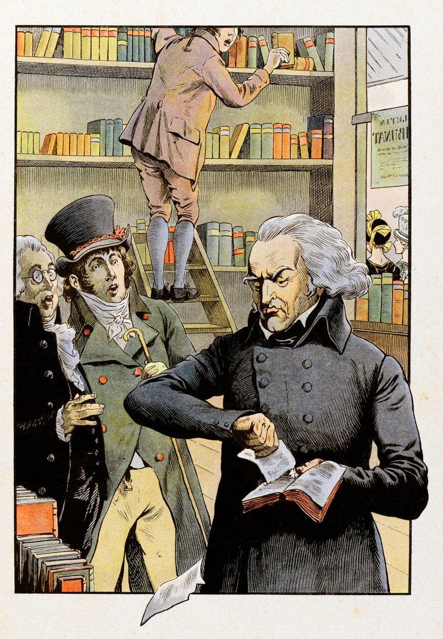 Numa livraria, Theophile Malo Corret de La Tour (ou Latour) d