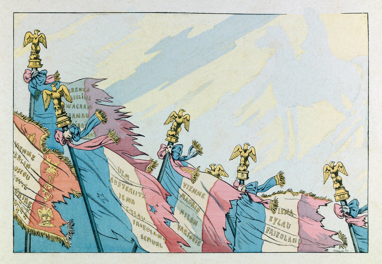 Jacques Marie Gaston Gaston Onfray de Breville dit JOB (1858 - 1931); Ilustração do livro "Les epees de France": Les aigles de Napoleon; Coll, Part de pseudonym for Onfray de Breville Jacques Job