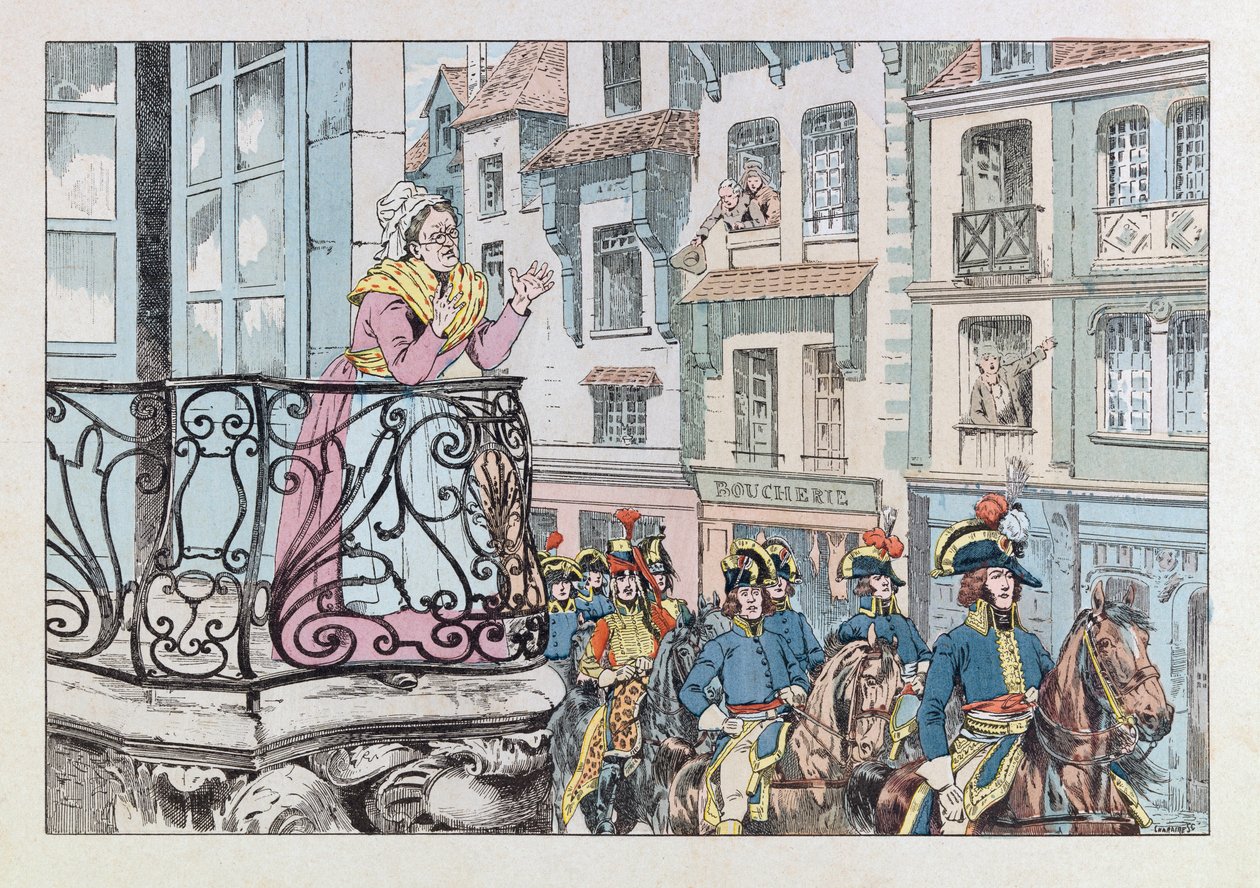 Jacques Marie Gaston Gaston Onfray de Breville dit JOB (1858 - 1931); Ilustração do livro "Les epees de France": O General Louis Lazare Hoche (1768-1797) desonra à frente de suas tropas; Coll, Part de pseudonym for Onfray de Breville Jacques Job