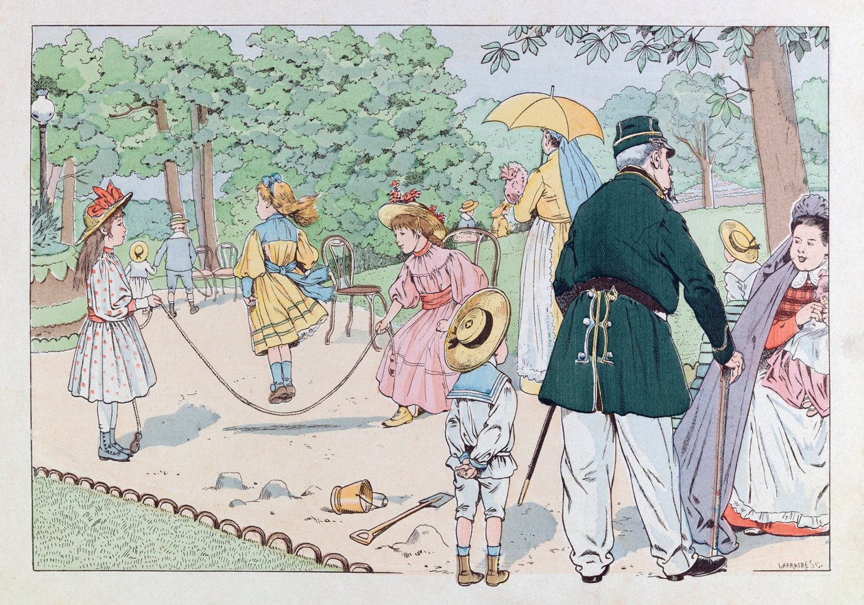 Jacques Marie Gaston Gaston Onfray de Breville dit JOB (1858 - 1931); Ilustração do livro "Les epees de France": O Guardião da Praça no século XIX; Coll, Parte de pseudonym for Onfray de Breville Jacques Job