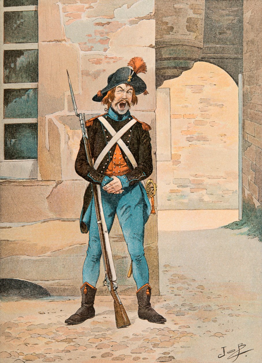 Jacques Marie Gaston Gaston Onfroy de Breville dit JOB (1858-1931) - Tropas francesas mantidas em todos os momentos: 1, antes legião dos francos (1796), coleção privada de pseudonym for Onfray de Breville Jacques Job