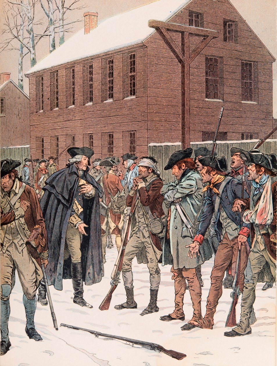 Jacques Marie Gaston Onfroy de Breville dit JOB (1858-1931) - Georges Washington tenta raciocinar alguns dos amotinados do exército durante a Guerra da Independência, Coleção Privada de pseudonym for Onfray de Breville Jacques Job
