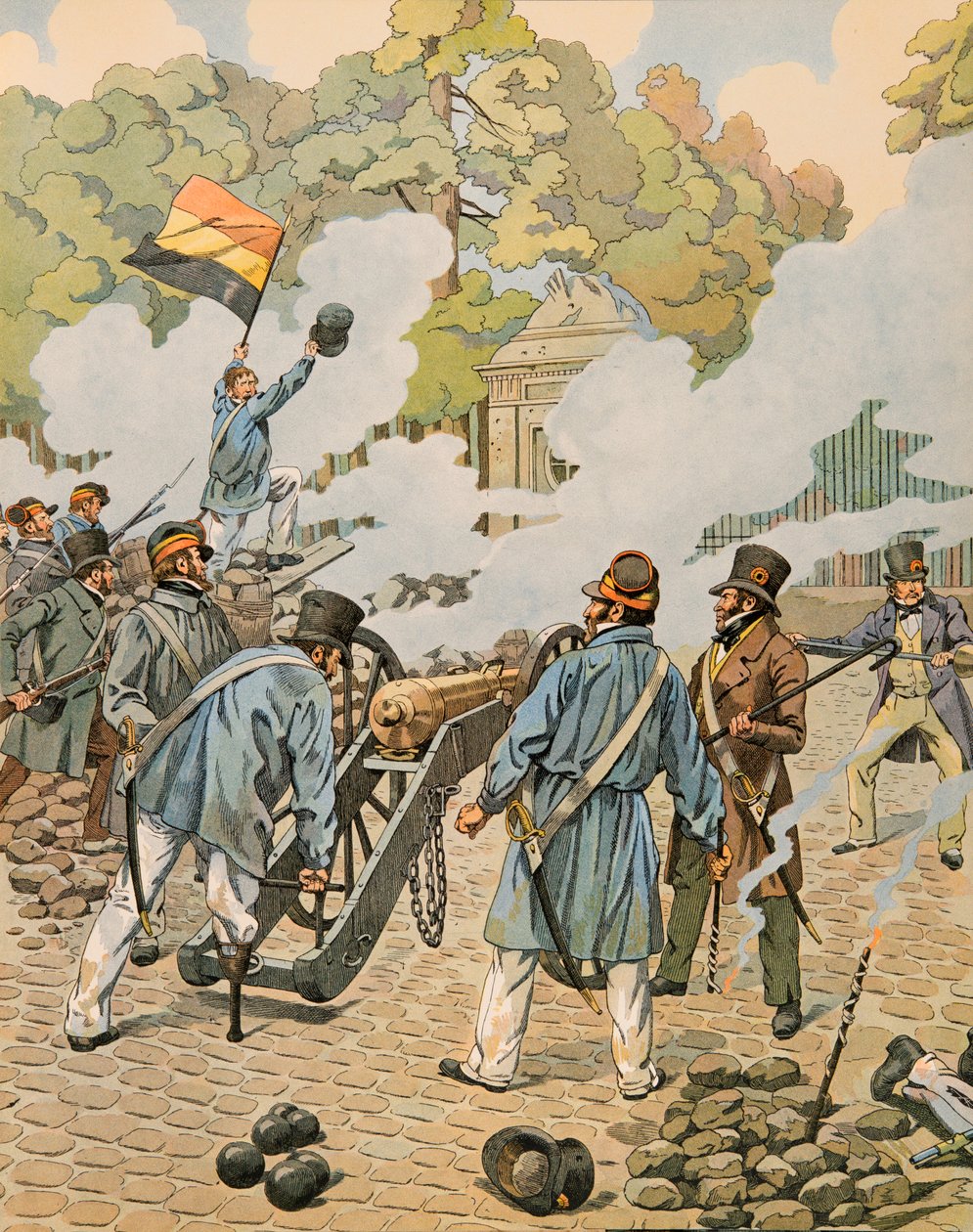 Jacques Marie Gaston Onfroy de Breville dit JOB (1858-1931) - História da Bélgica: Jean Joseph Charlier (1794 - 1866) diz que a perna de madeira aponta a sua peça de artilharia contra as tropas holandesas mastigadas no parque de Bruxelas em Setembro de 183 de pseudonym for Onfray de Breville Jacques Job