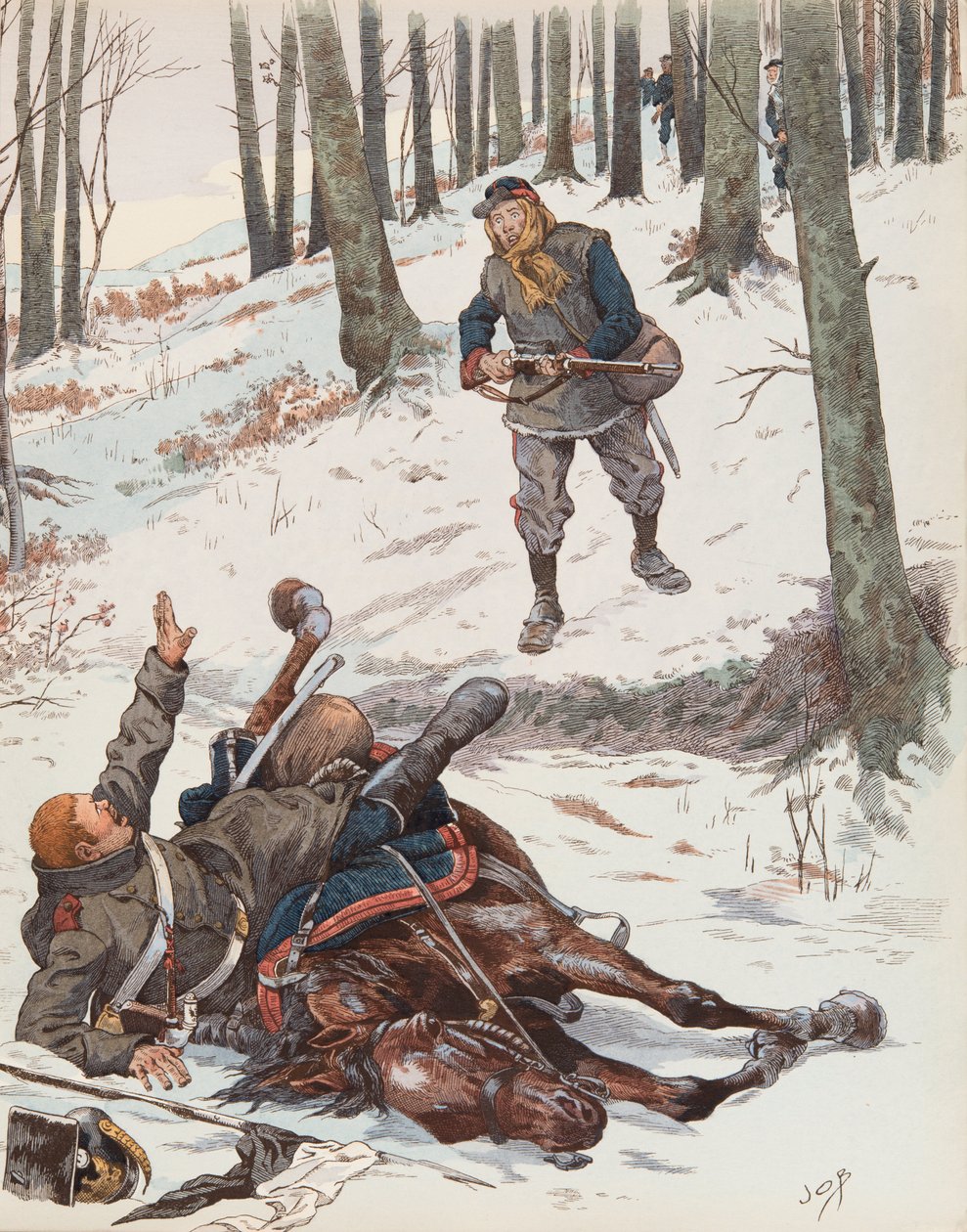 Jacques Marie Gaston Onfroy de Breville dit JOB (1858-1931) - Le Moblot (Soldado da Guarda Nacional Móvel durante a Guerra de 1870), Coleção Privada de pseudonym for Onfray de Breville Jacques Job