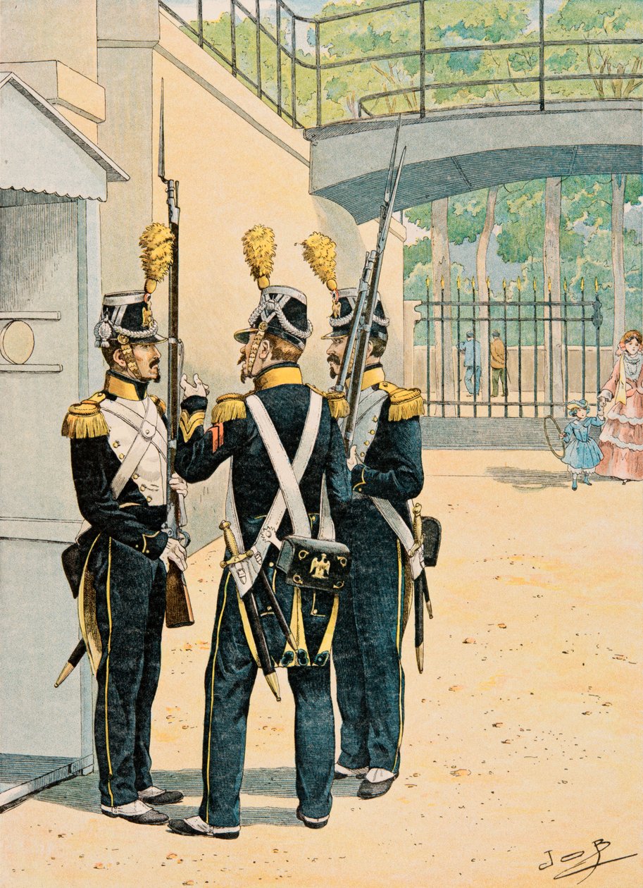 Jacques Marie Gaston Gaston Onfroy de Breville dit JOB (1858-1931) - Forfait das tropas francesas em todos os momentos: Voltigeurs de la Garde Imperiale, Colecção Privada de pseudonym for Onfray de Breville Jacques Job