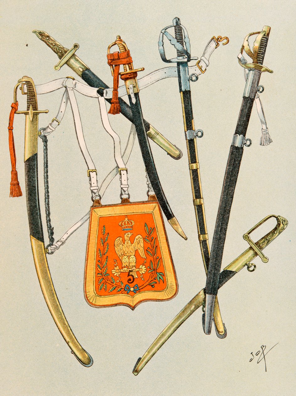 Jacques Marie Gaston Gaston Onfroy de Breville dit JOB (1858-1931) - Forfait das tropas francesas em todos os momentos: Armas das Tropas, Grupo 1, Coleção Privada de pseudonym for Onfray de Breville Jacques Job