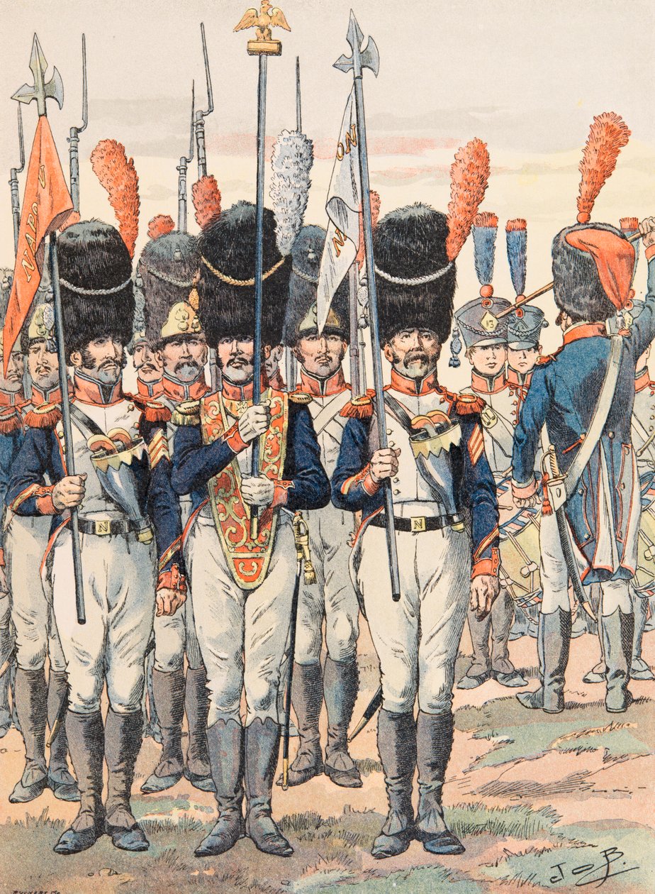 Jacques Marie Gaston Gaston Onfroy de Breville dit JOB (1858-1931) - Forfait das tropas francesas em todos os momentos: Porte Aigles (1812), Coleção Privada de pseudonym for Onfray de Breville Jacques Job