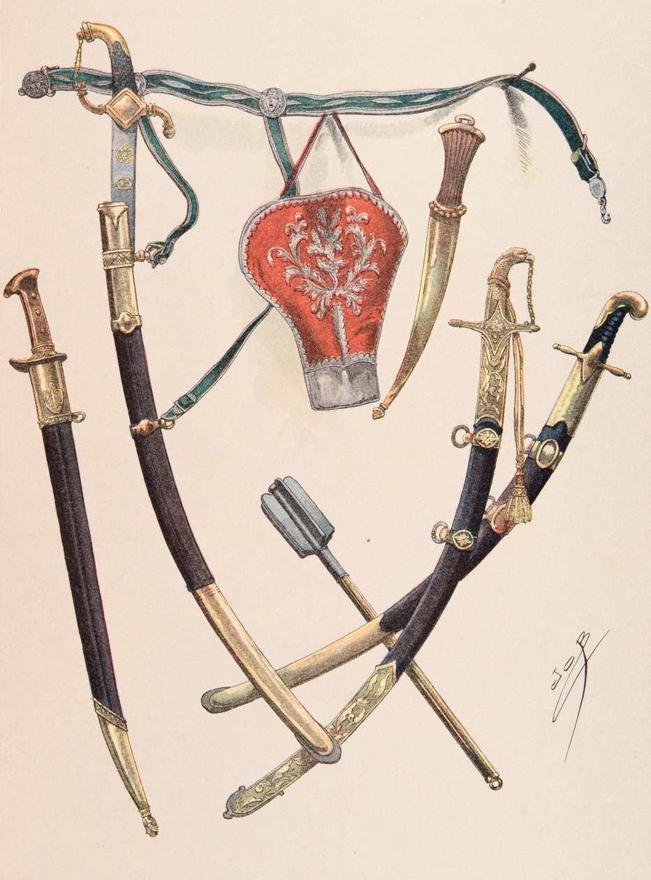Jacques Marie Gaston Gaston Onfroy de Breville dit JOB (1858-1931) - Forfait das tropas francesas em todos os momentos: Arms a l