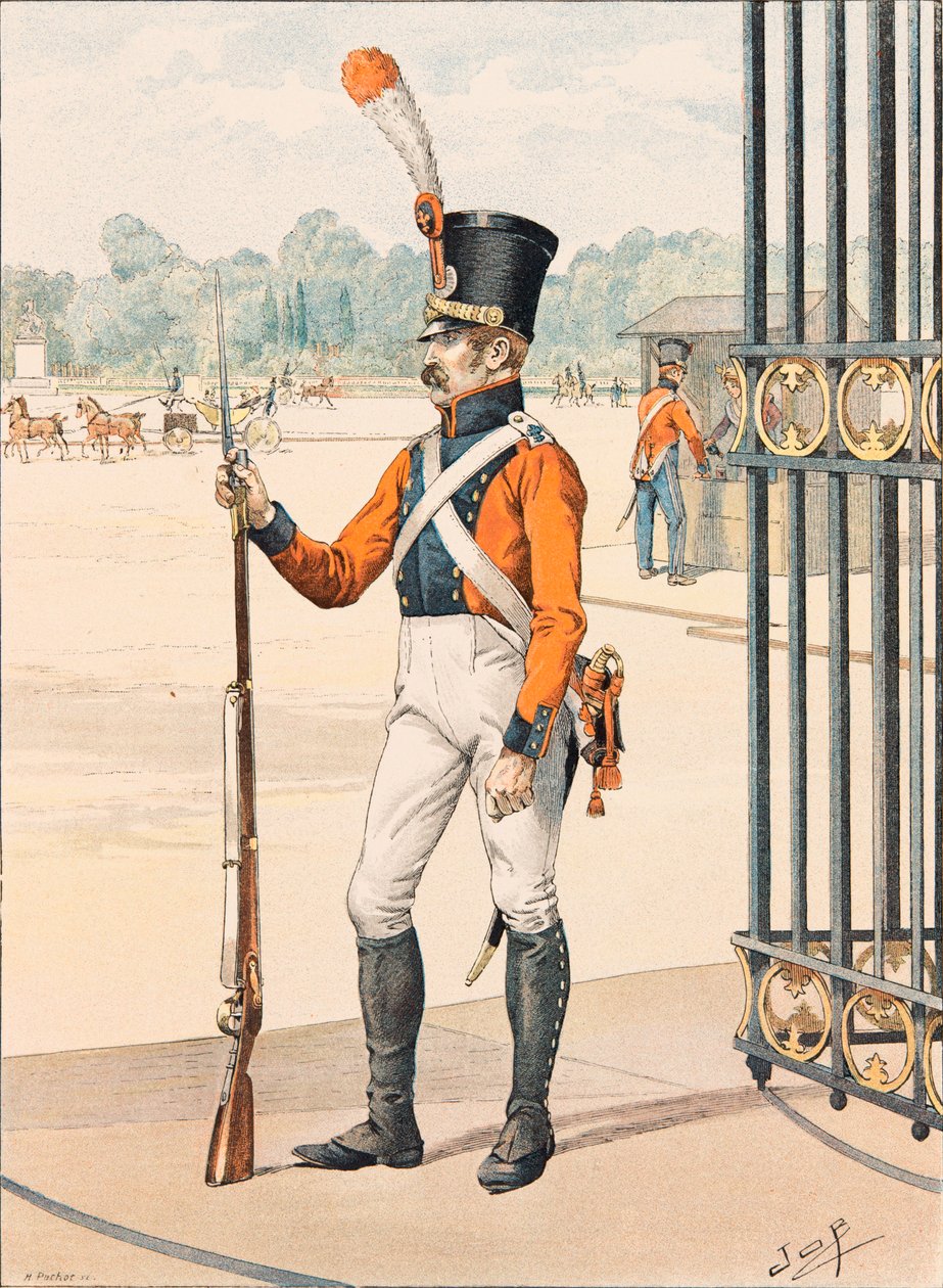 Jacques Marie Gaston Gaston Onfroy de Breville dit JOB (1858-1931) - Forfait das tropas francesas em todos os momentos: Grenadier de France, Coleção Privada de pseudonym for Onfray de Breville Jacques Job