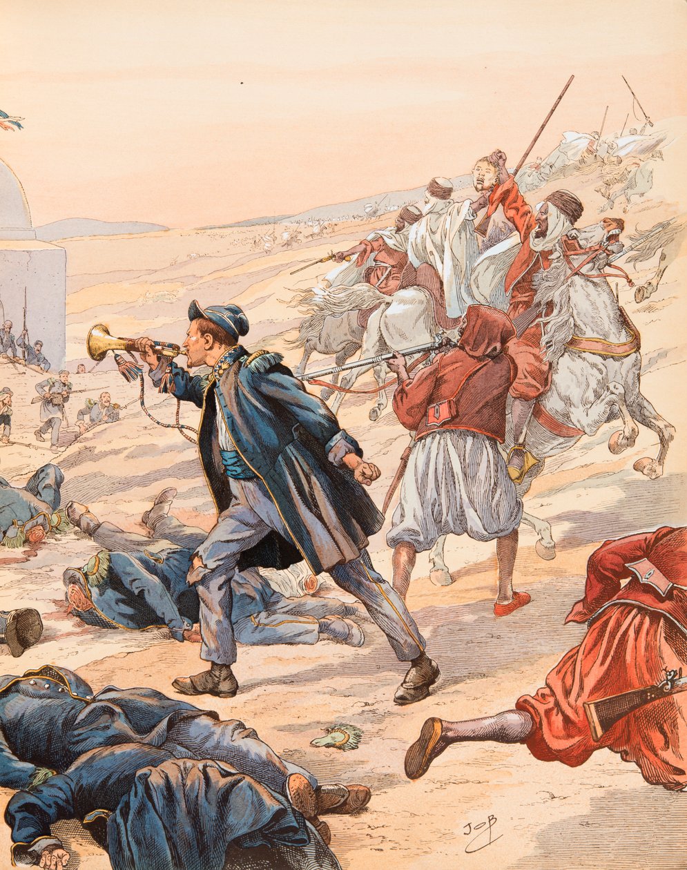 Jacques Marie Gaston Onfroy de Breville dit JOB (1858-1931) - A corneta de Sidi Brahim (A corneta Guillaume Rolland (1821-1916) fez soar a acusação para levantar as tropas contra Abd el Kader em 1842), Coleção Privada de pseudonym for Onfray de Breville Jacques Job