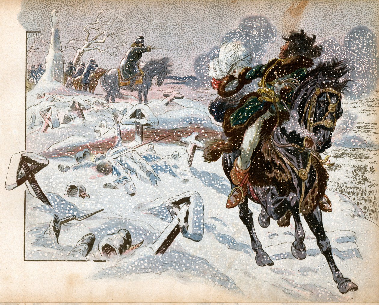 Joachim Murat (1767-1815) na Batalha de Eylau em 8 de fevereiro de pseudonym for Onfray de Breville Jacques Job
