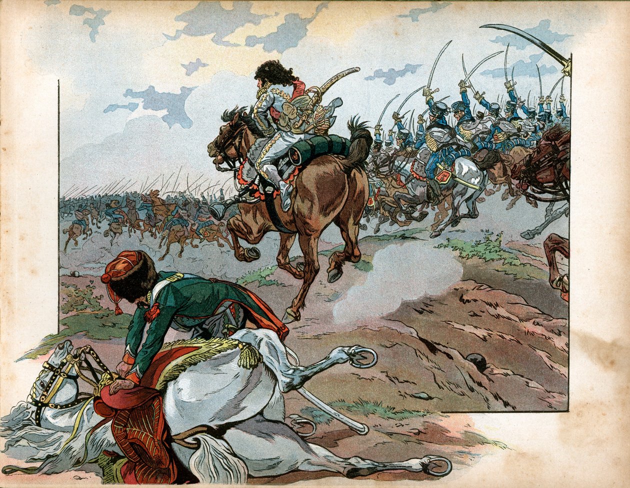 Joachim Murat (1767-1815) acusado dos seus homens na Batalha de Heilsberg em 10 de junho de pseudonym for Onfray de Breville Jacques Job