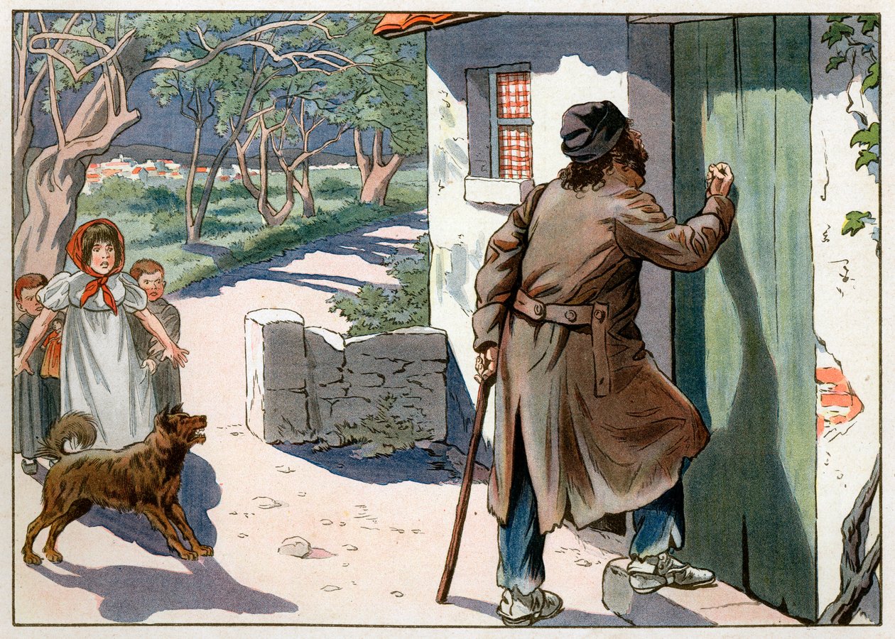 Joachim Murat (1767-1815), dechu rei de Nápoles, vagueou pela Provença após seu vôo de Nápoles em 1815. Gravura de Jacques Marie Gaston Onfray de Breville dit Job (1858-1931) de pseudonym for Onfray de Breville Jacques Job