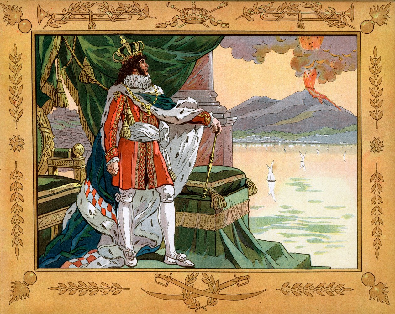 Joachim Murat (1767-1815), rei de Nápoles, em 1808. Gravura de Jacques Marie Gaston Onfray de Breville dit Job (1858-1931) de pseudonym for Onfray de Breville Jacques Job