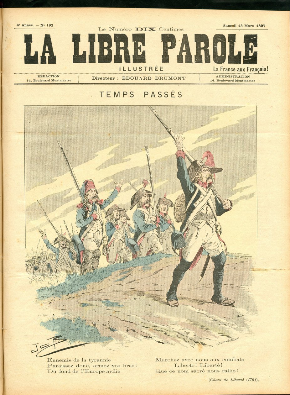Ilustração da liberdade condicional La Libre de pseudonym for Onfray de Breville Jacques Job