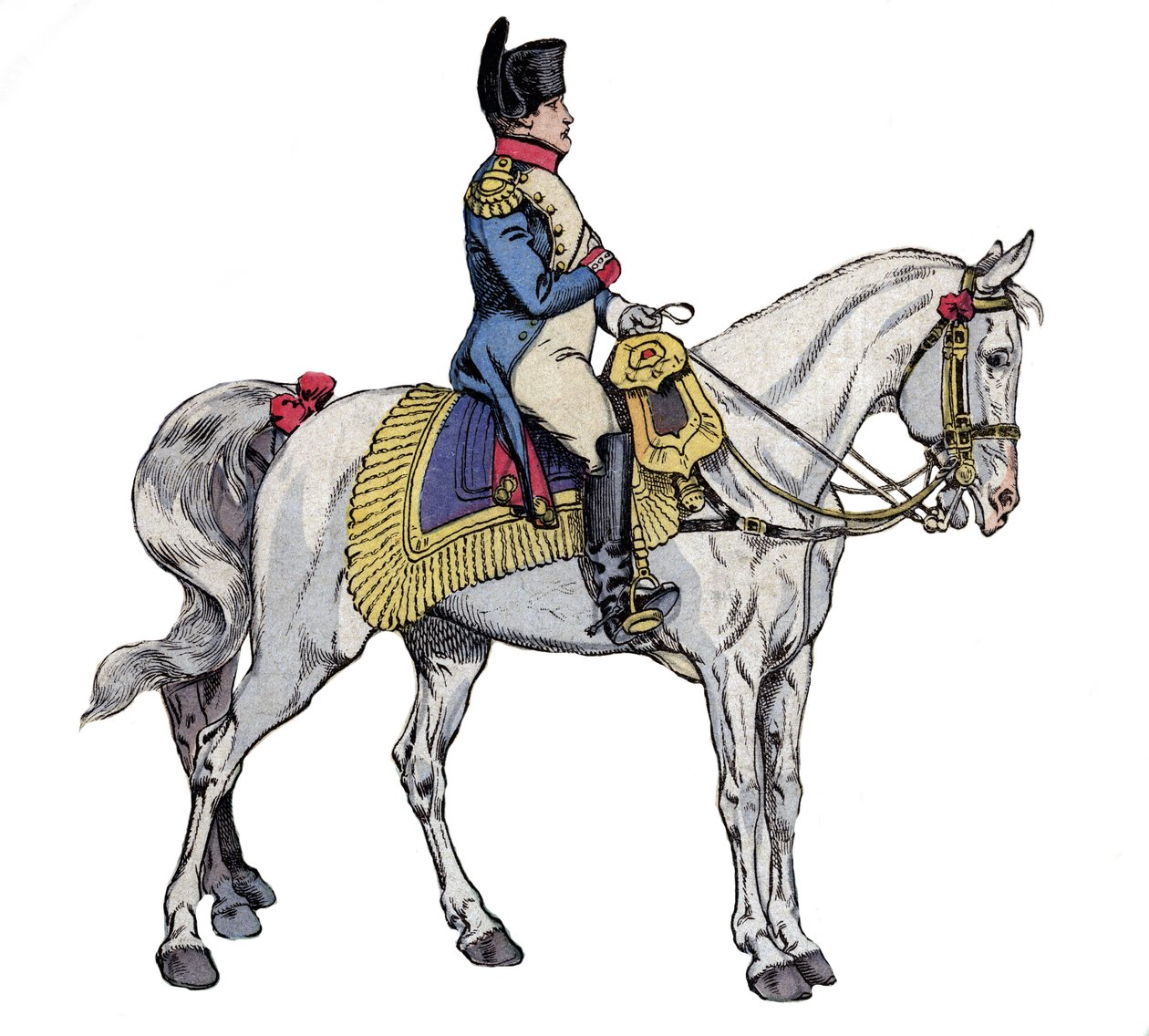 Napoleão a cavalo - litografia de Job (Jacques Onfroy de Breville) de "Le Grand Napoleon des Petites Enfants" 1893 de pseudonym for Onfray de Breville Jacques Job