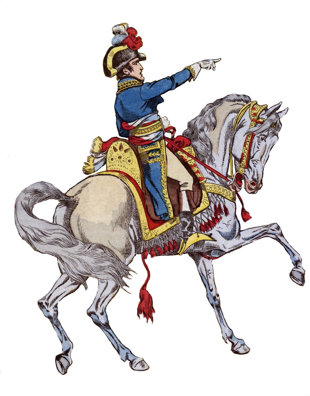 Napoleão a cavalo - litografia de Job (Jacques Onfroy de Breville) de "Le Grand Napoleon des Petites Enfants" 1893 de pseudonym for Onfray de Breville Jacques Job