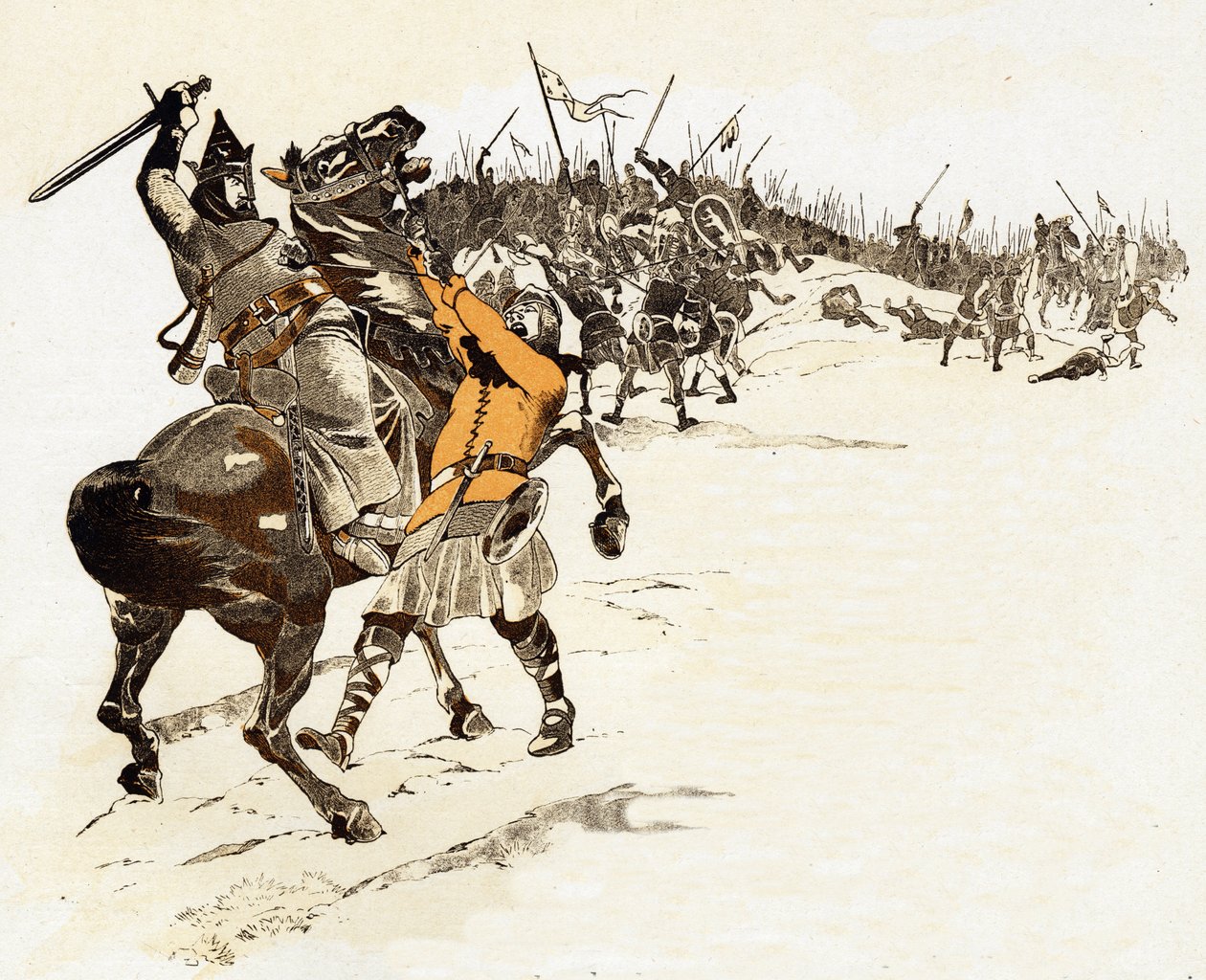 Nunca se aceita a resposta do rei do xadrez de Luís VI o Gros (1081-1137), rei dos Francos, matando o soldado inglês que tinha agarrado o freio do seu cavalo dizendo "O rei foi apanhado! "na Batalha de Brenneville, na Normandia, no dia 20 de Abril. de pseudonym for Onfray de Breville Jacques Job
