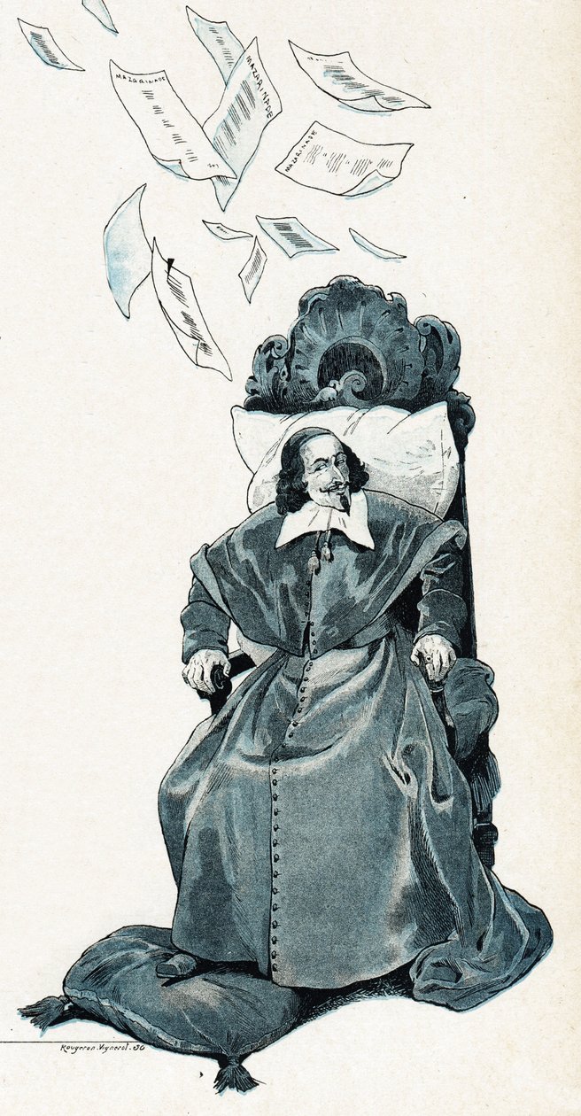Retrato do Cardeal Jules Mazarin (Giulio Raimondo Mazzarino ou Mazarino de pseudonym for Onfray de Breville Jacques Job