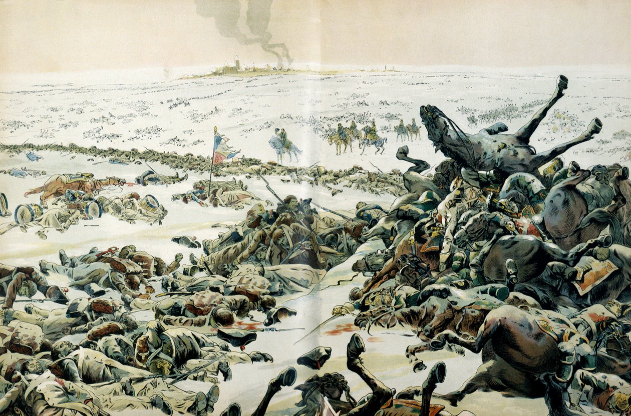Campanha da Prússia e Polônia (1806-1807): no dia seguinte à vitória de Eylau, Napoleão I Bonaparte (1769-1821) visitou o campo de batalha e as numerosas derrotas no terreno em 9 de fevereiro de pseudonym for Onfray de Breville Jacques Job